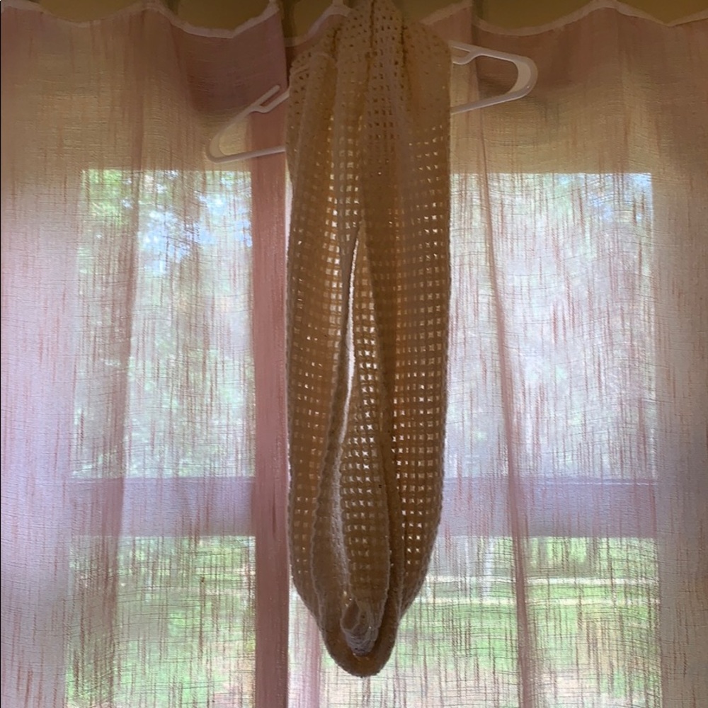 Cream and Sparkle Infinity Scarf